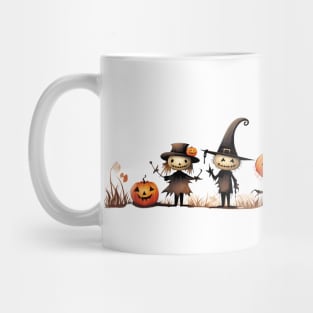 Spooky Halloween Scarecrow Family Mug